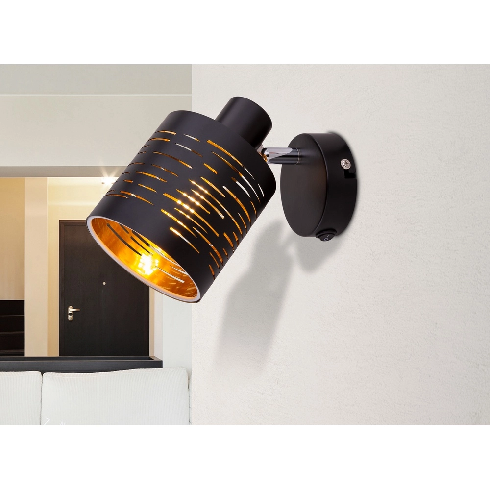 Wandlampje Tunno zwart Globo 9007371398072