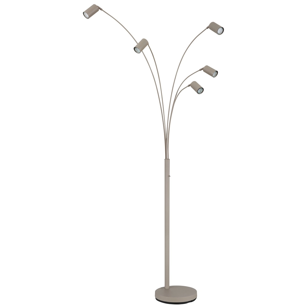 5-lichts vloerlamp Robby zand bruin Globo 9007371566365