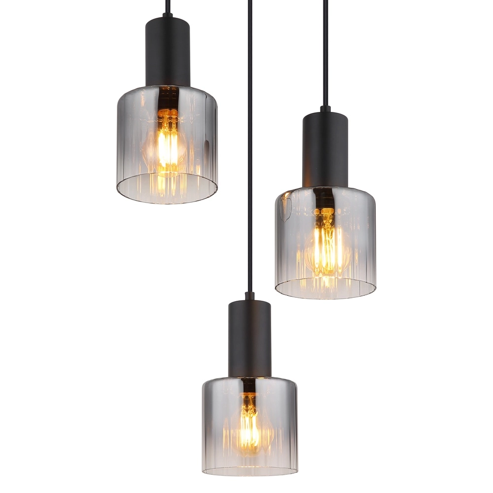 Design hanglamp Jack 3-lichts zwart Globo 9007371519828