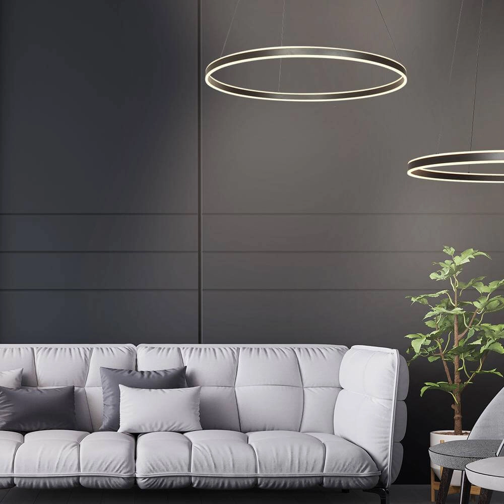 Design hanglamp Ringlux zwart Ø 100cm Steinhauer 8712746171686