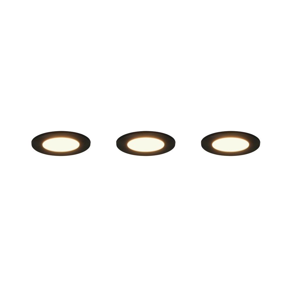 Set van 3 inbouwspots Himal zwart IP65 Trio 4017807663792