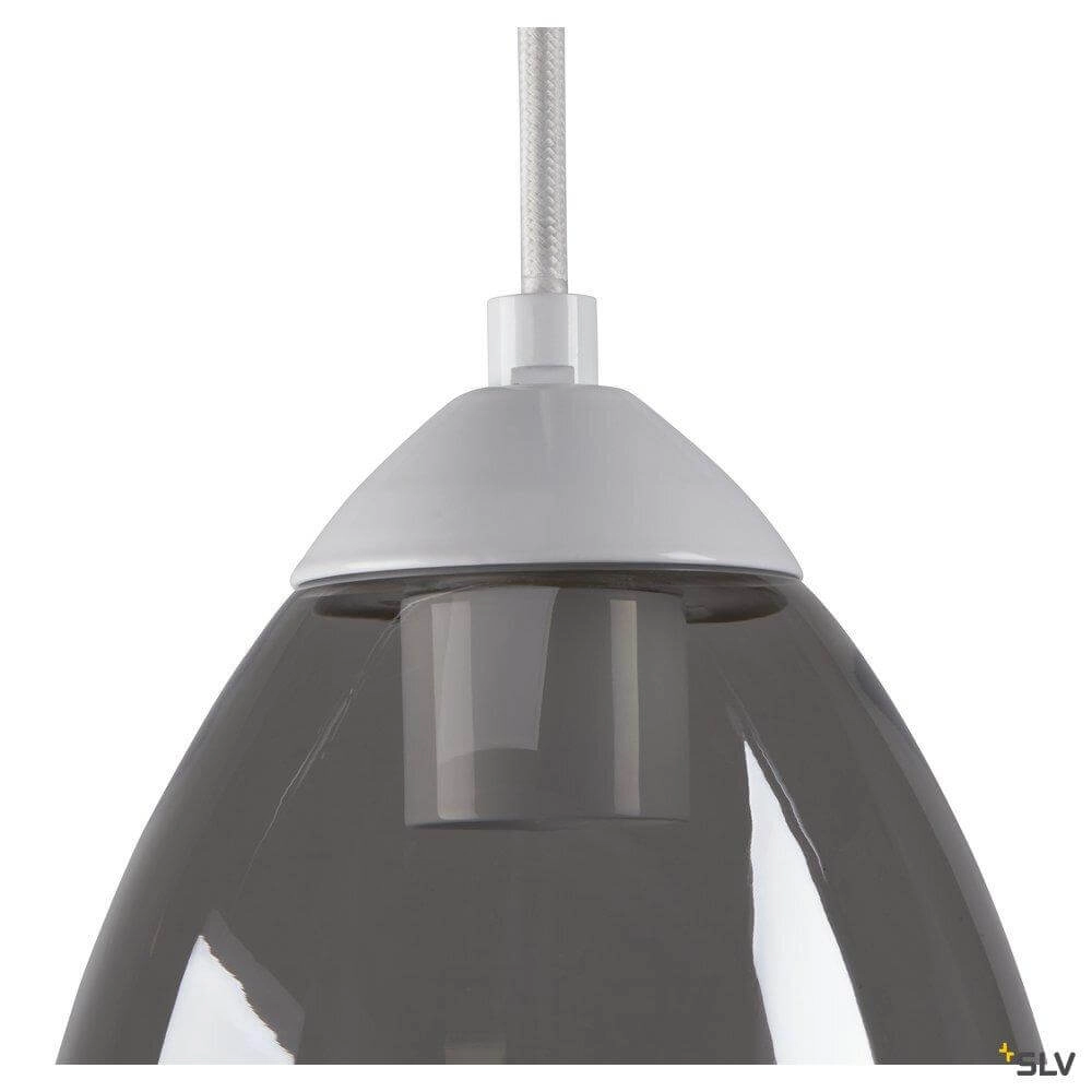 Glazen hanglamp Para Cone wit met smoke glas SLV 4024163262378