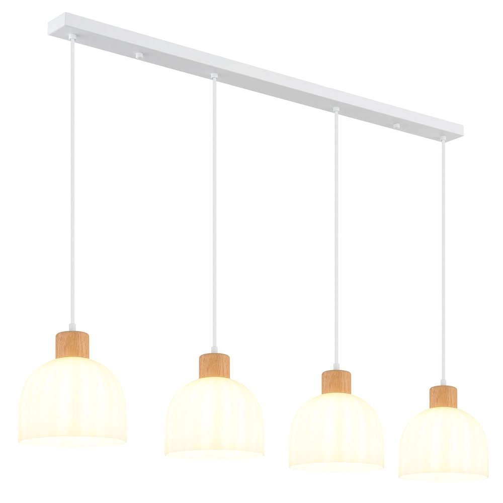 4-lichts hanglamp Swanson wit