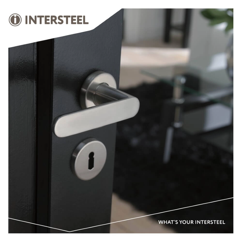 Design deurklink Massief geveerd RVS Intersteel 8714186052181