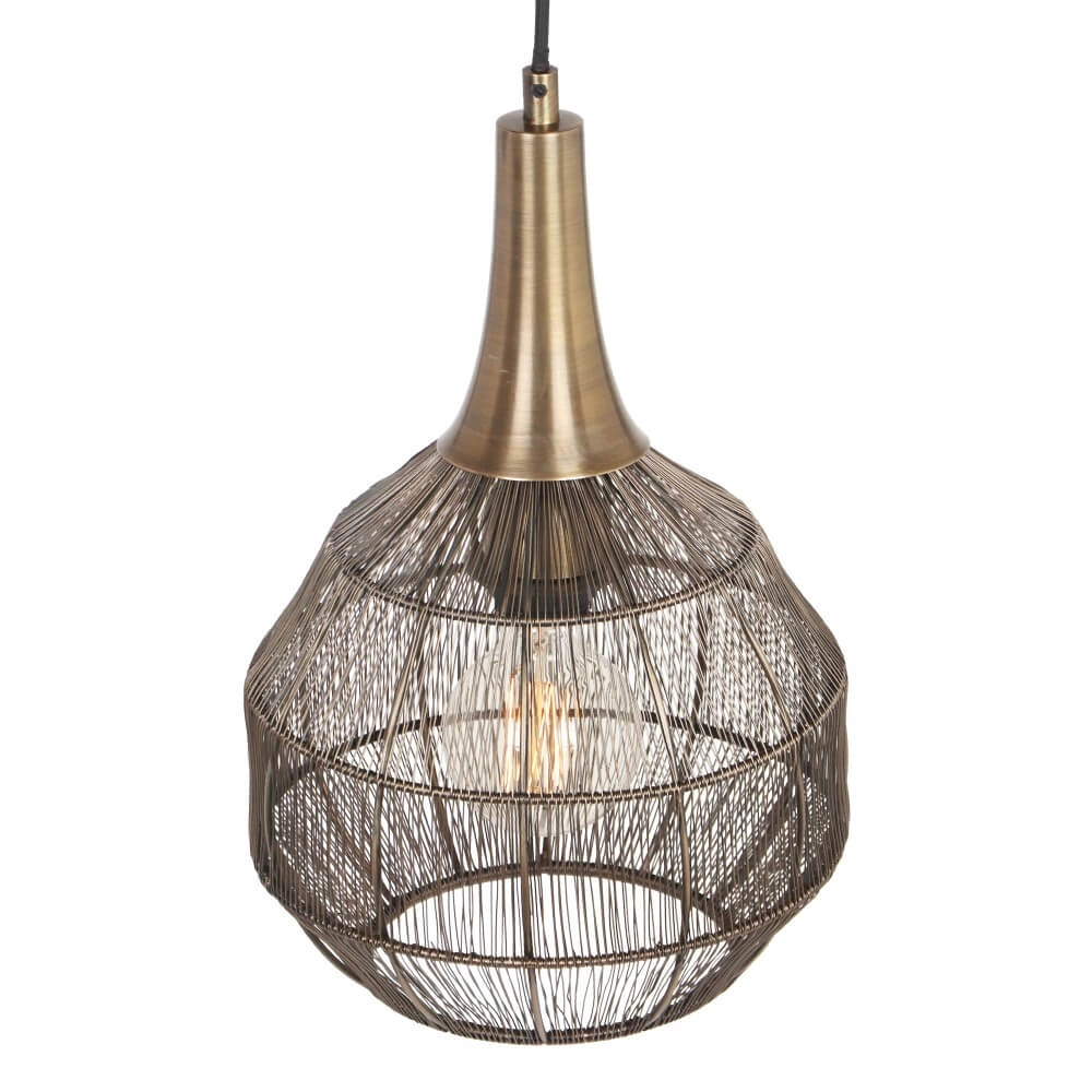 Ronde hanglamp Soraya Ø 26cm - brons Trio 4017807617481