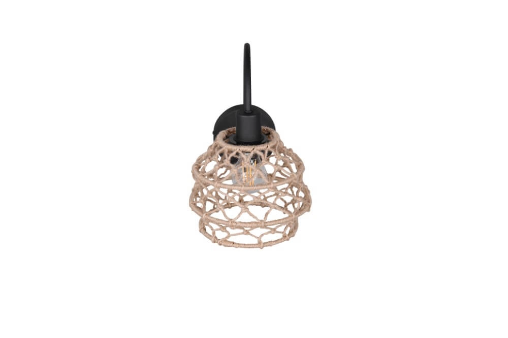 Rotan wandlamp Hive met zwart Trio 4017807637212
