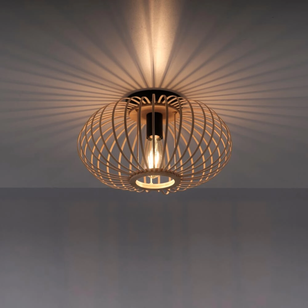 Houten draadlamp Racoon Ø 40cm Just Light 4043689984342