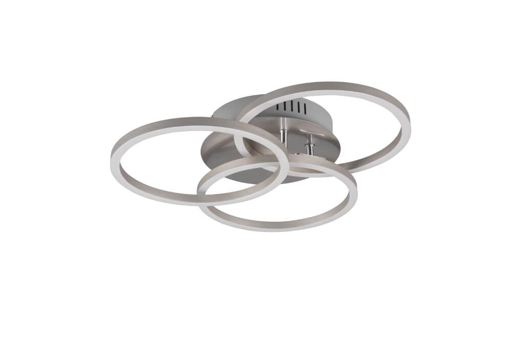 Plafonnière Circle 3-rings RVS