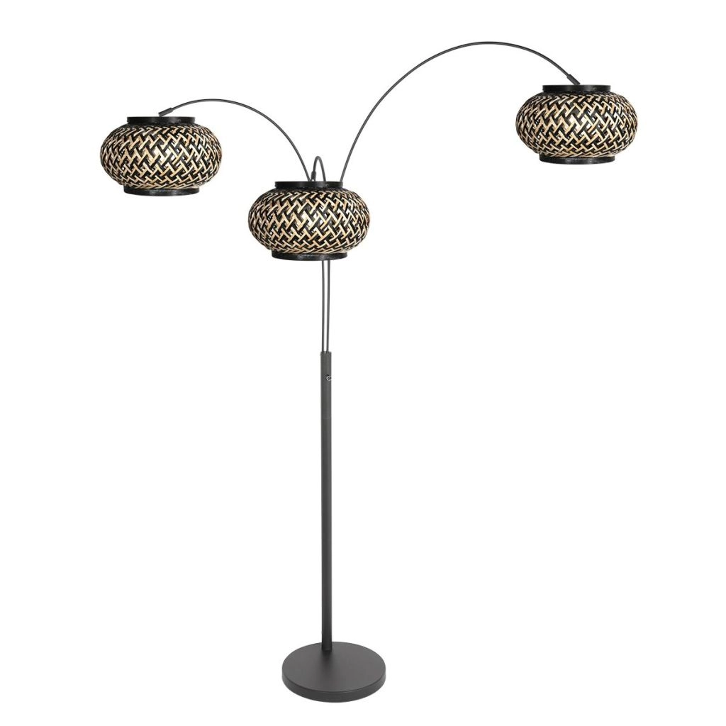 Vloerlamp Nox Light met bamboe kappen Steinhauer 8712746182880