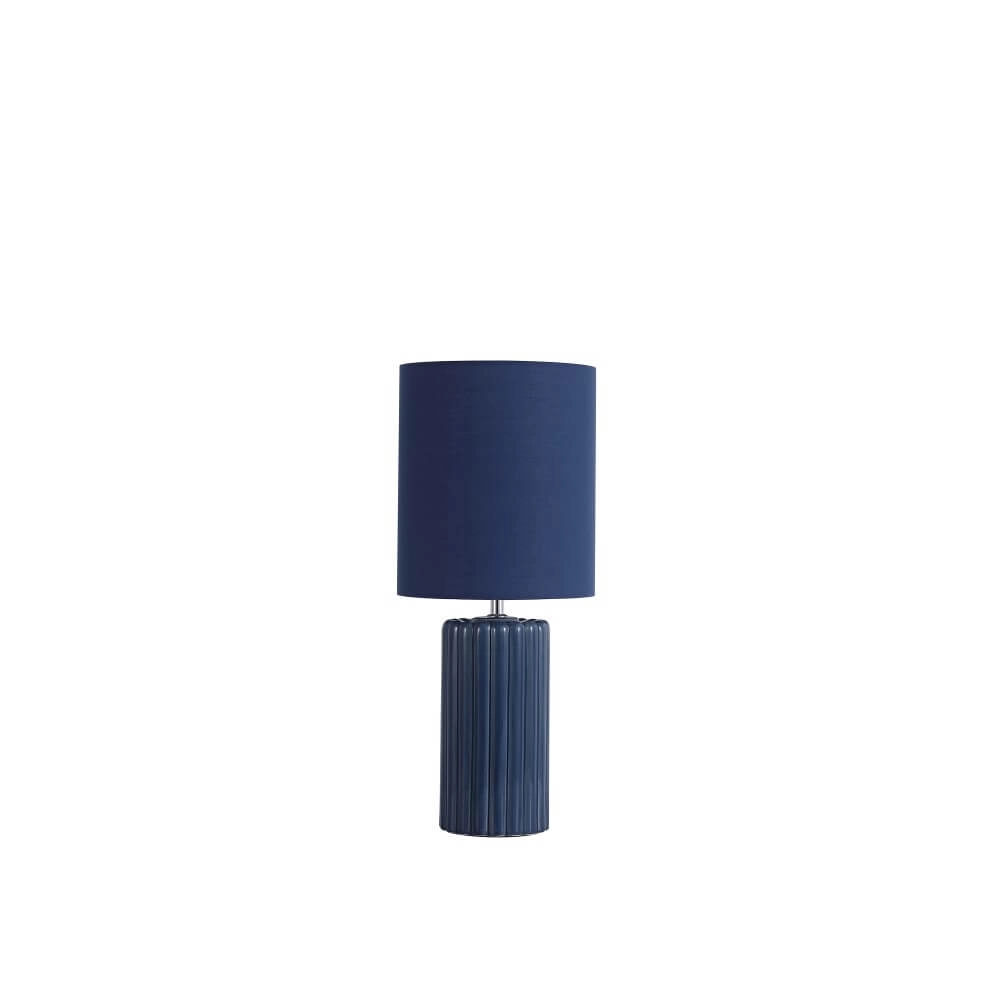 Blauwe tafellamp Groove keramisch Searchlight 5053423274072