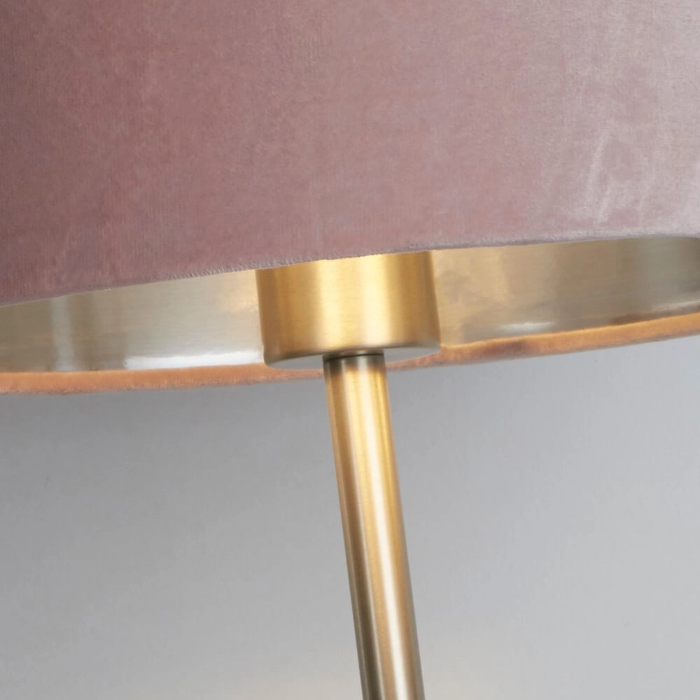 Leuke tafellamp Finn goud met roze Searchlight 5053423257228