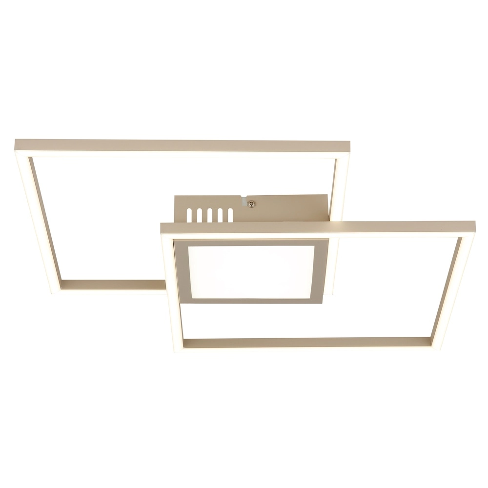 Strakke plafondlamp Saunders zand bruin Globo 9007371590353