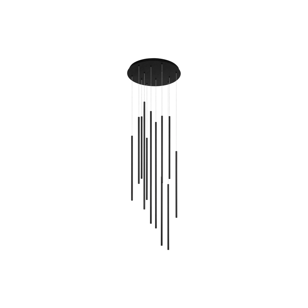 Design hanglamp Elettra 12-lichts zwart Lyora 5212017446060