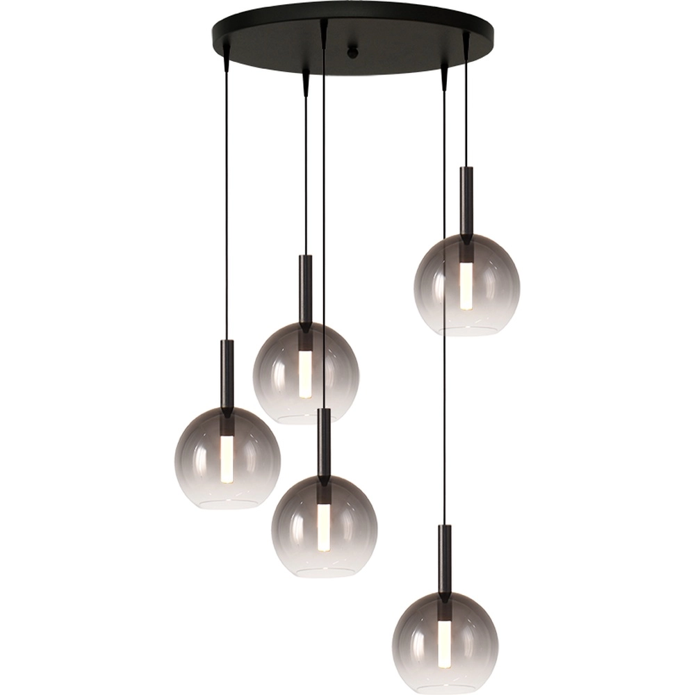 5L vide hanglamp Lido Ball met Ø 17cm smoke-fading glas