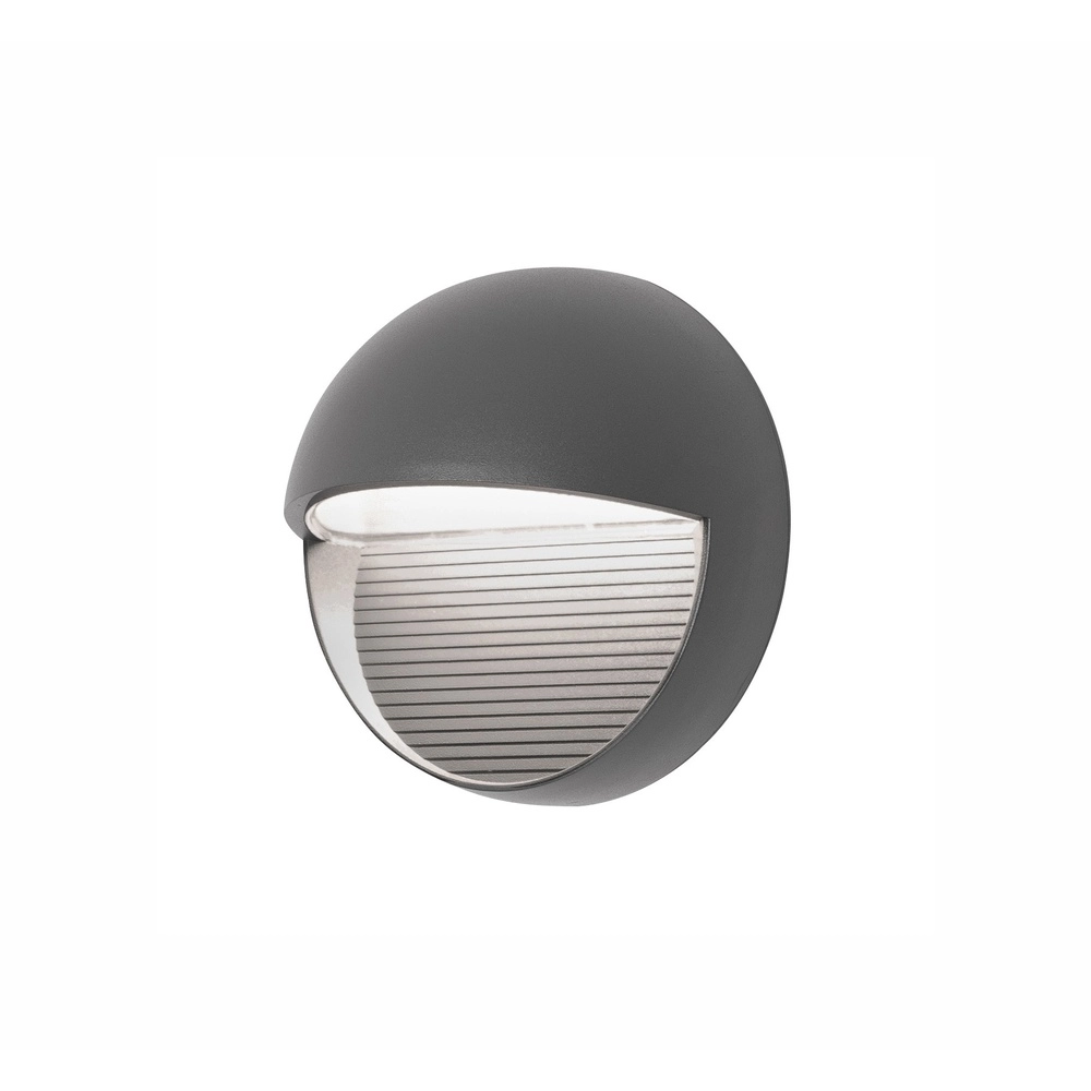 Ronde wandlamp Krypton Ø 16cm grijs