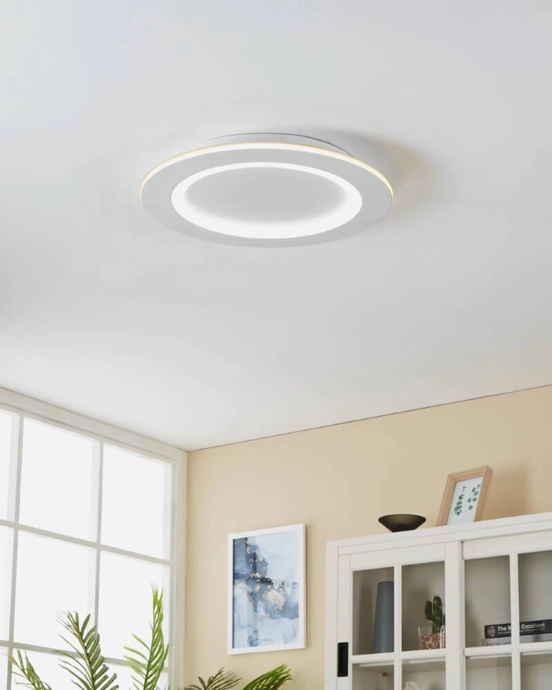 Ronde plafondlamp Padrogiano-Z Ø 45cm wit Eglo 9008606244218