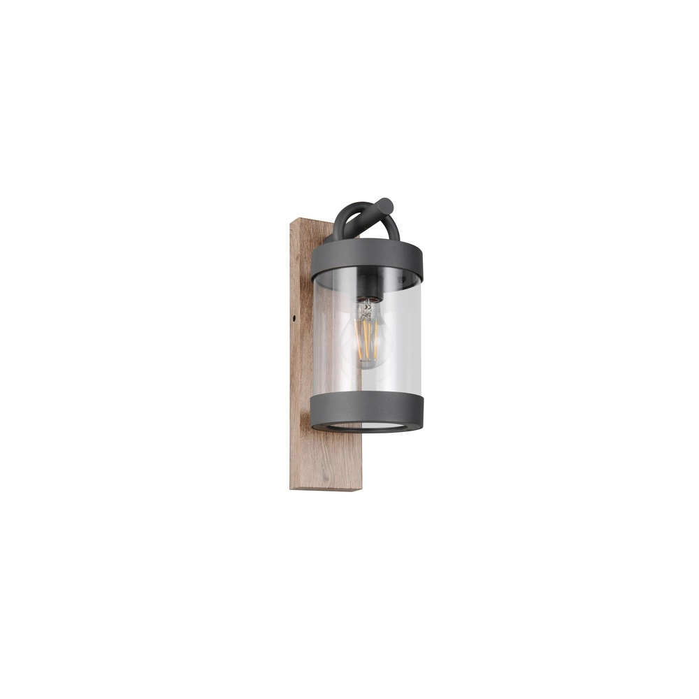 Wandlamp Sambesi grijs met hout Trio 4017807647587