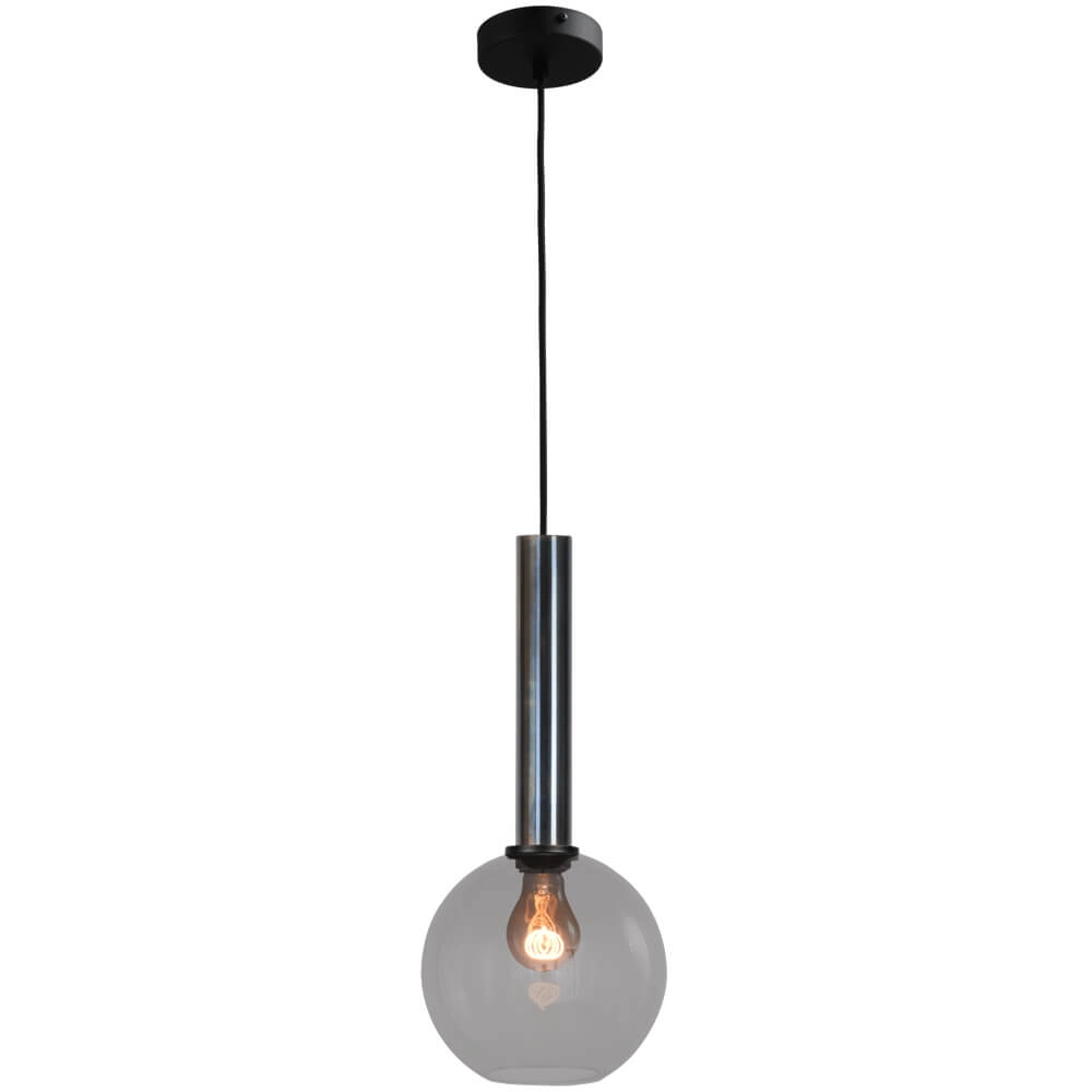 Hanglamp Ø 20cm Bella 2 Dappled oil met smoke glas