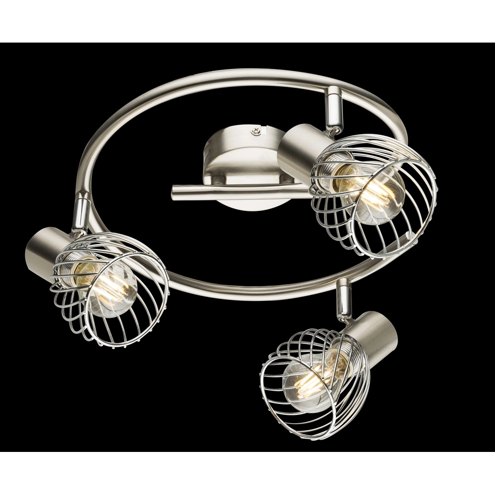Plafondlamp Texas 3-lichts nikkel Globo 9007371362899