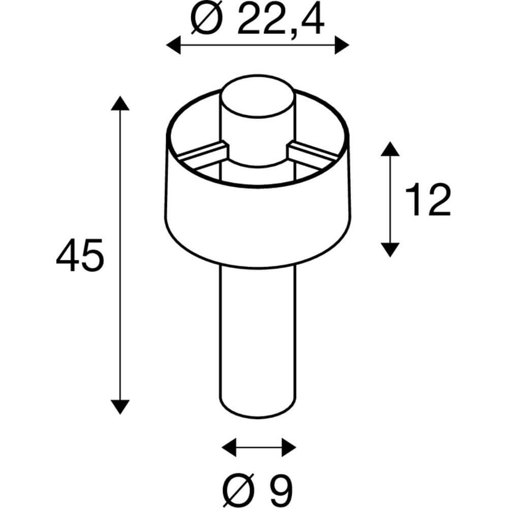 Design tuinlamp Photoni Cyl Pole 45 roestbruin 45cm SLV 4024163295307