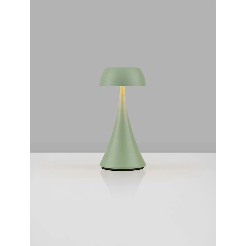 Tafellamp Ycro olijfgroen met USB