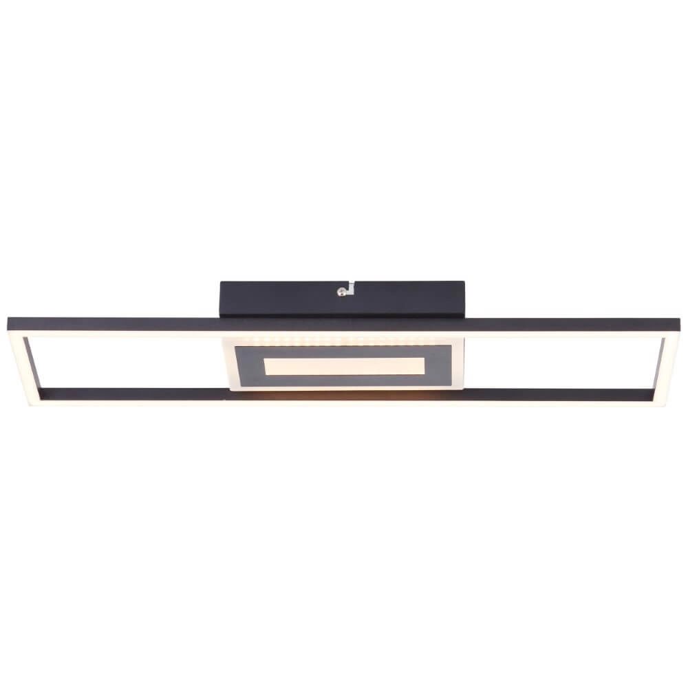 Plafondlamp Besson rechthoekig zwart Brilliant 4004353420009