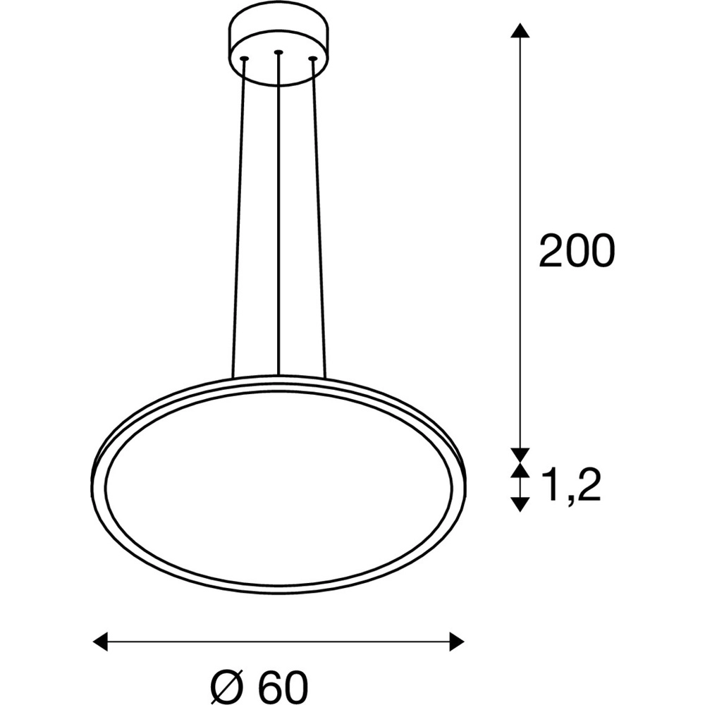 Hanglamp Panel wit Ø 60cm SLV 4024163315982