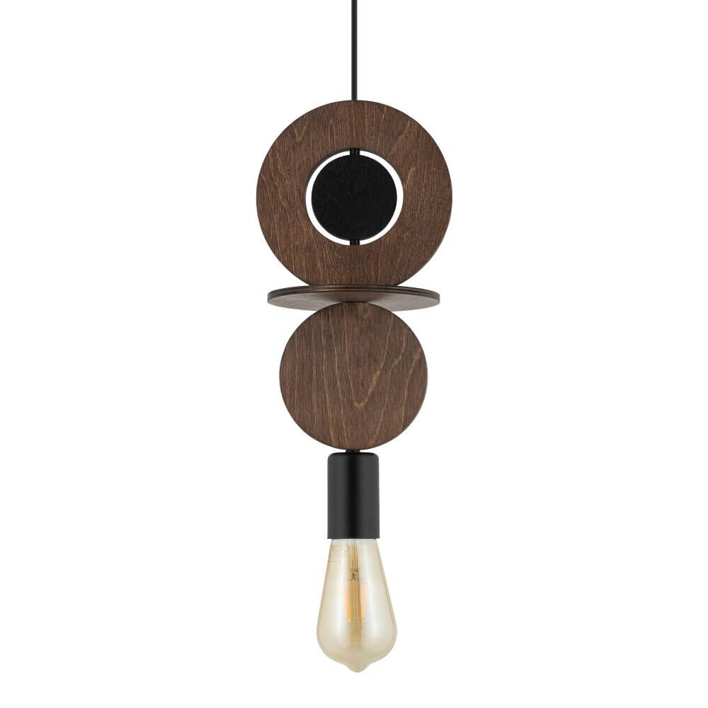 Design hanglamp Drops Wood C 1-lichts hout Lyora 5903139111751
