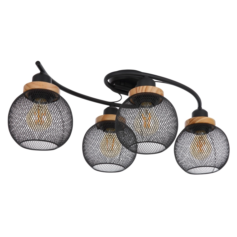 Plafondlamp Pablo zwart gaas Globo 9007371429547