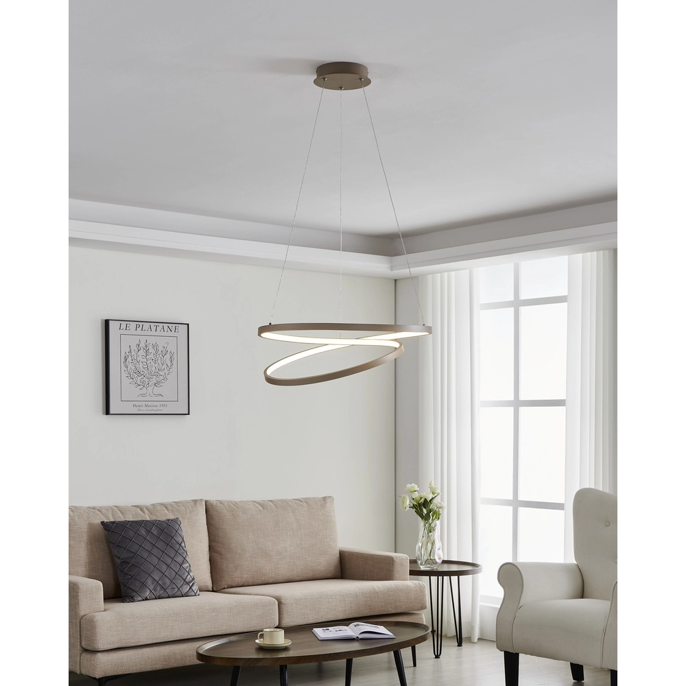 Ø 55cm led hanglamp Ruotale zand Eglo 9008606303533