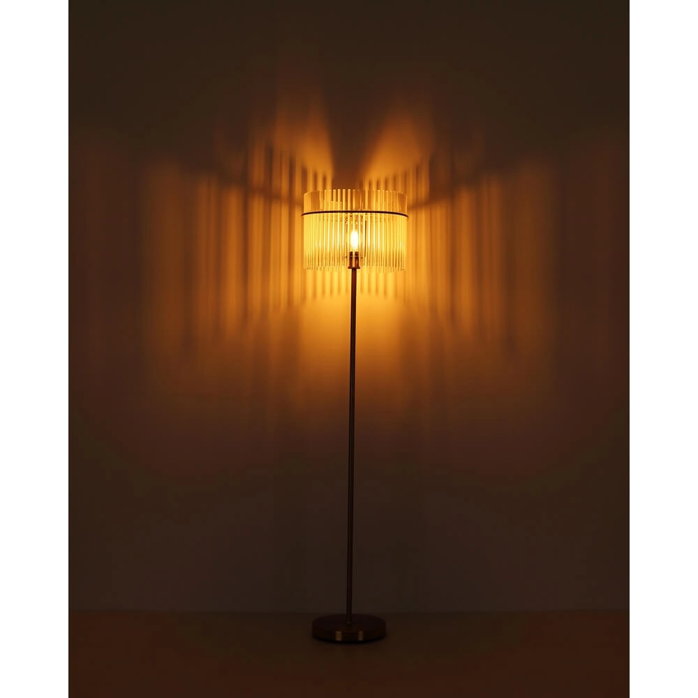 Gouden vloerlamp Gorley met glas Ø 38cm Globo 9007371446810