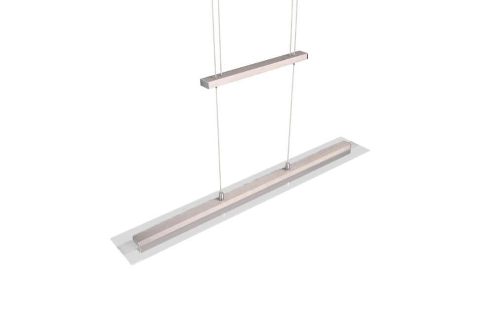 Glazen hanglamp Milos nikkel Trio 4017807588262