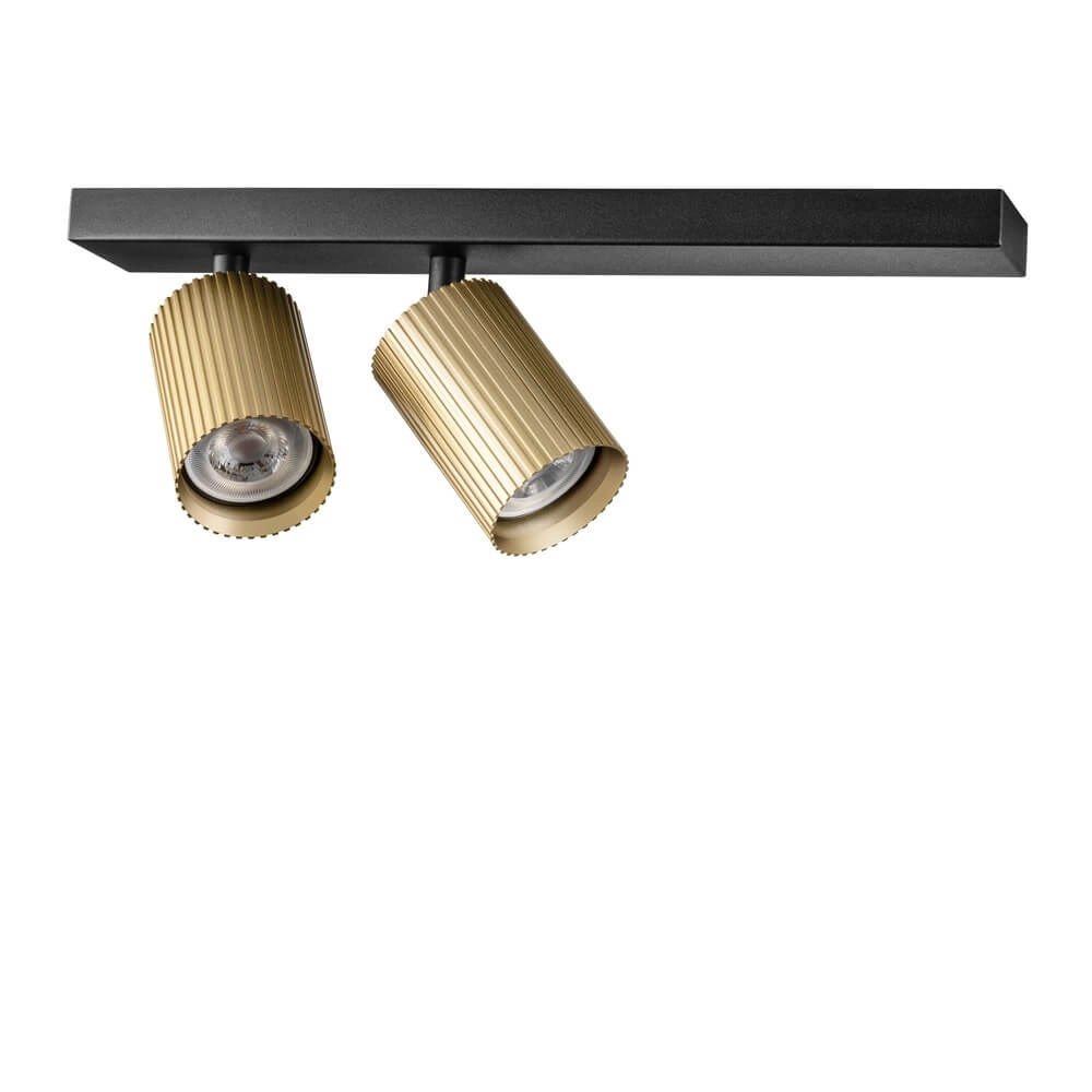 Plafondspot Onis 2-lichts - goud met zwart Lyora 4255805301876
