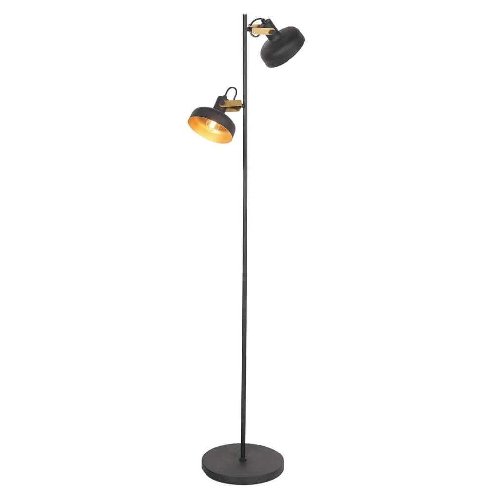 Vloerlamp Prato zwart met goud