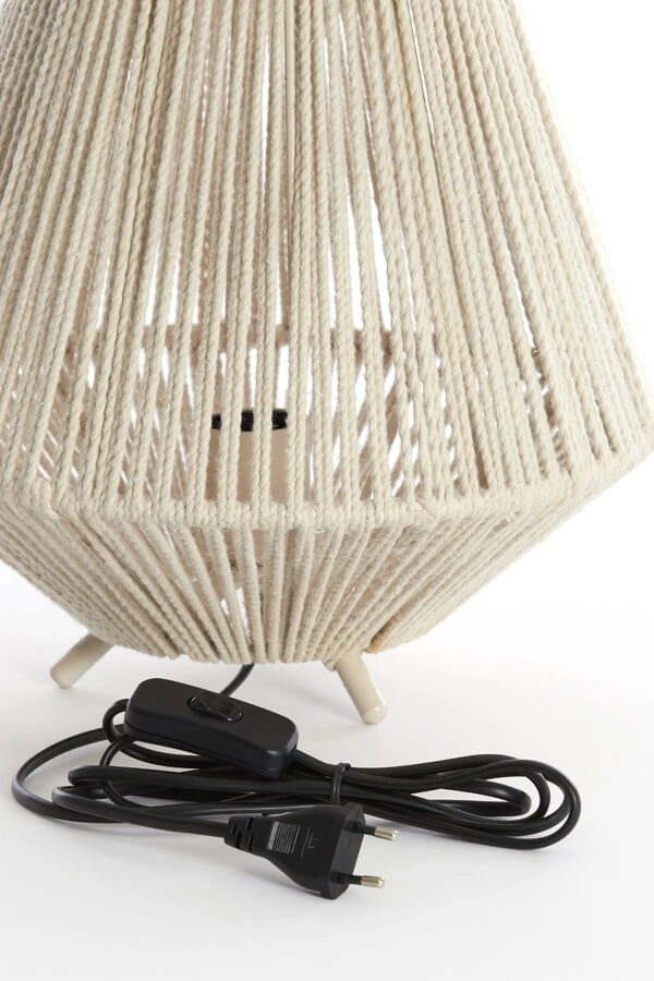 Tafellamp japandi Felida Ø 28cm crème Light & Living 8717807711900