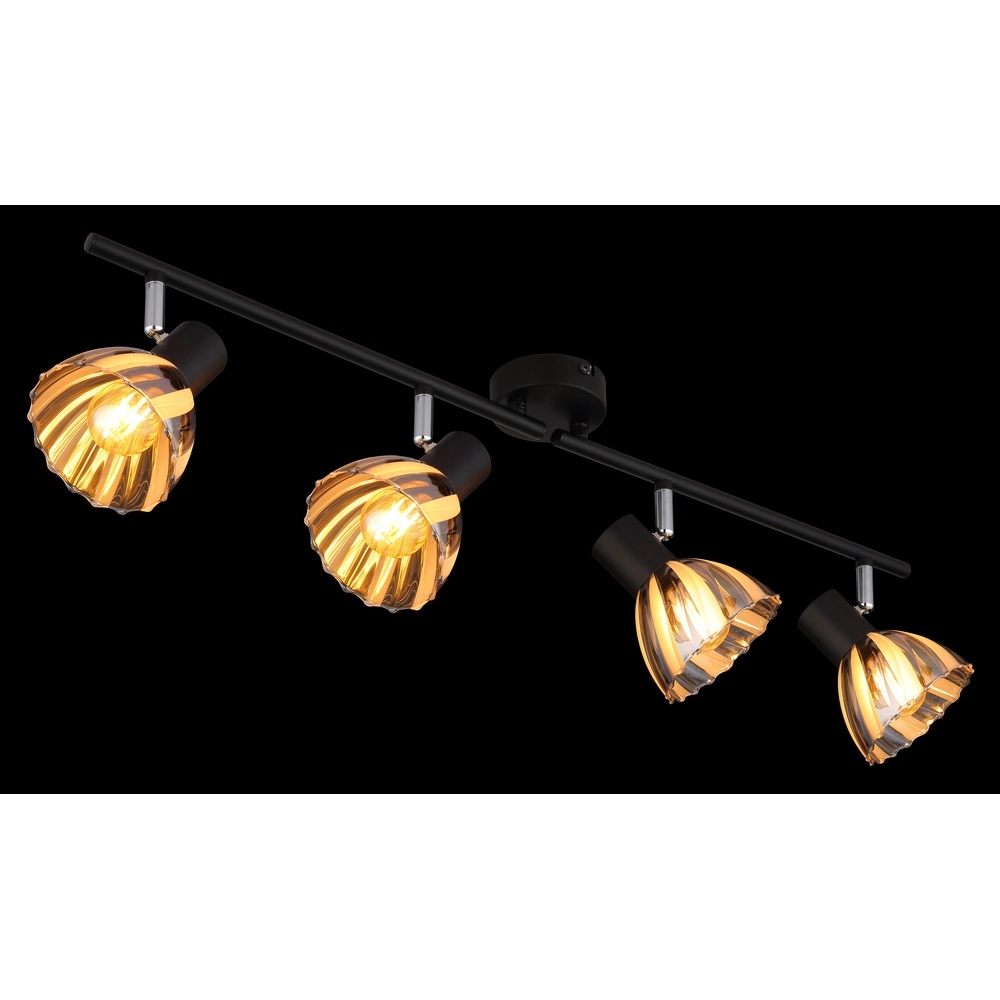 Plafondlamp 4-lichts Zachery zwart Globo 9007371525492