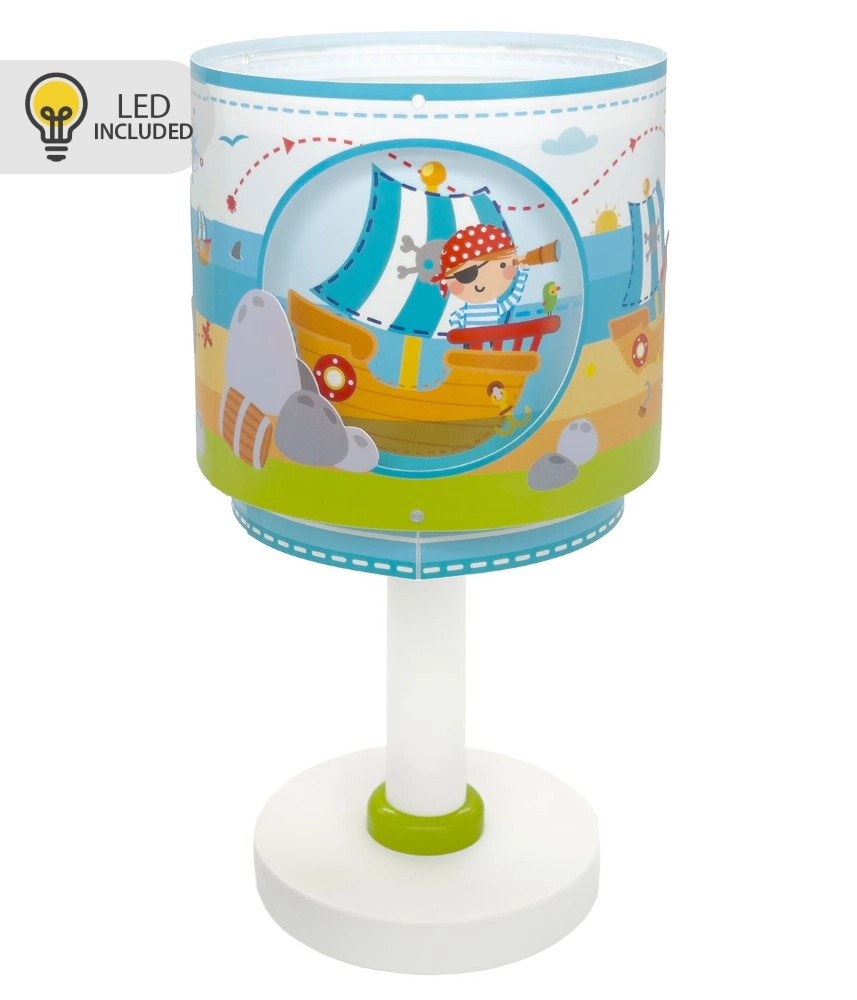 Tafellampje Pirate Island blauw