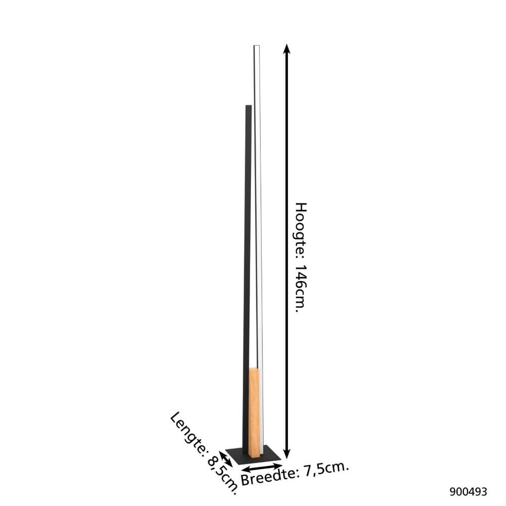Moderne staande lamp Panagria met led Eglo 9008606244270