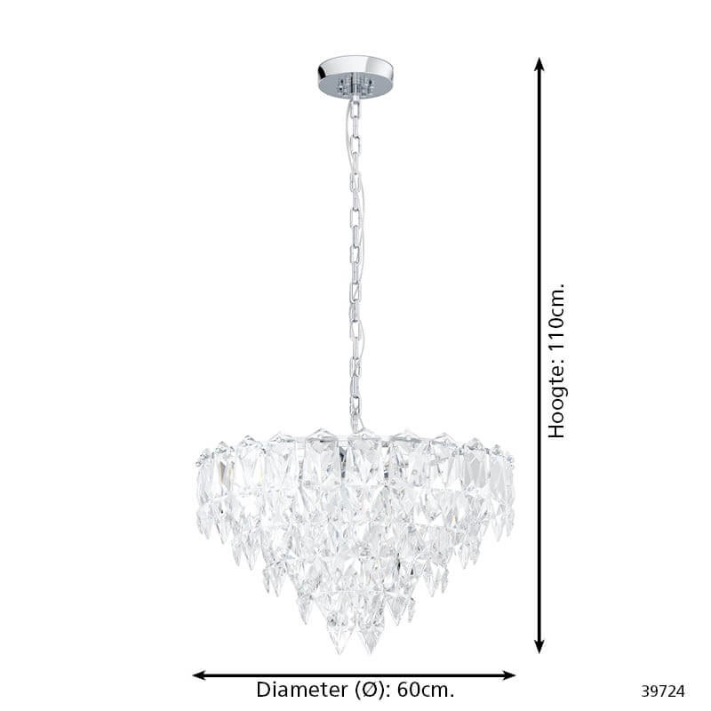 Kroonluchter kristal - Ø 60cm Carvario Stars of Light 9002759397241