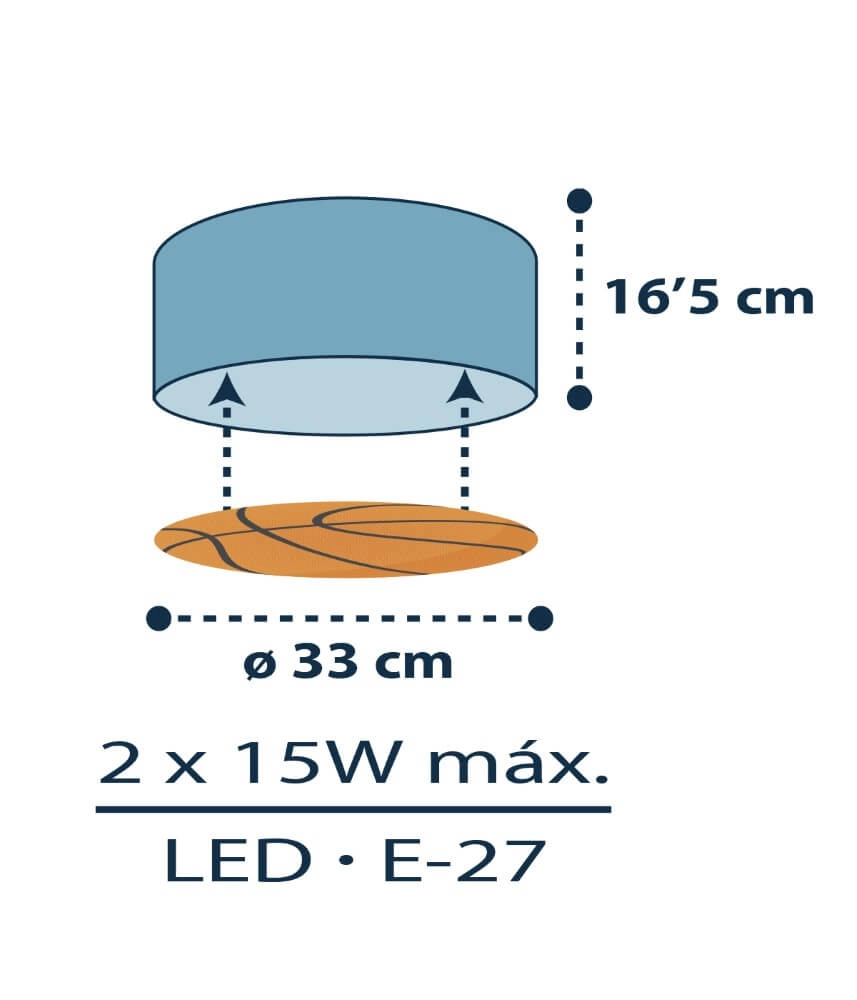 Kinderkamer plafondlamp Basket Dalber 8420406003184