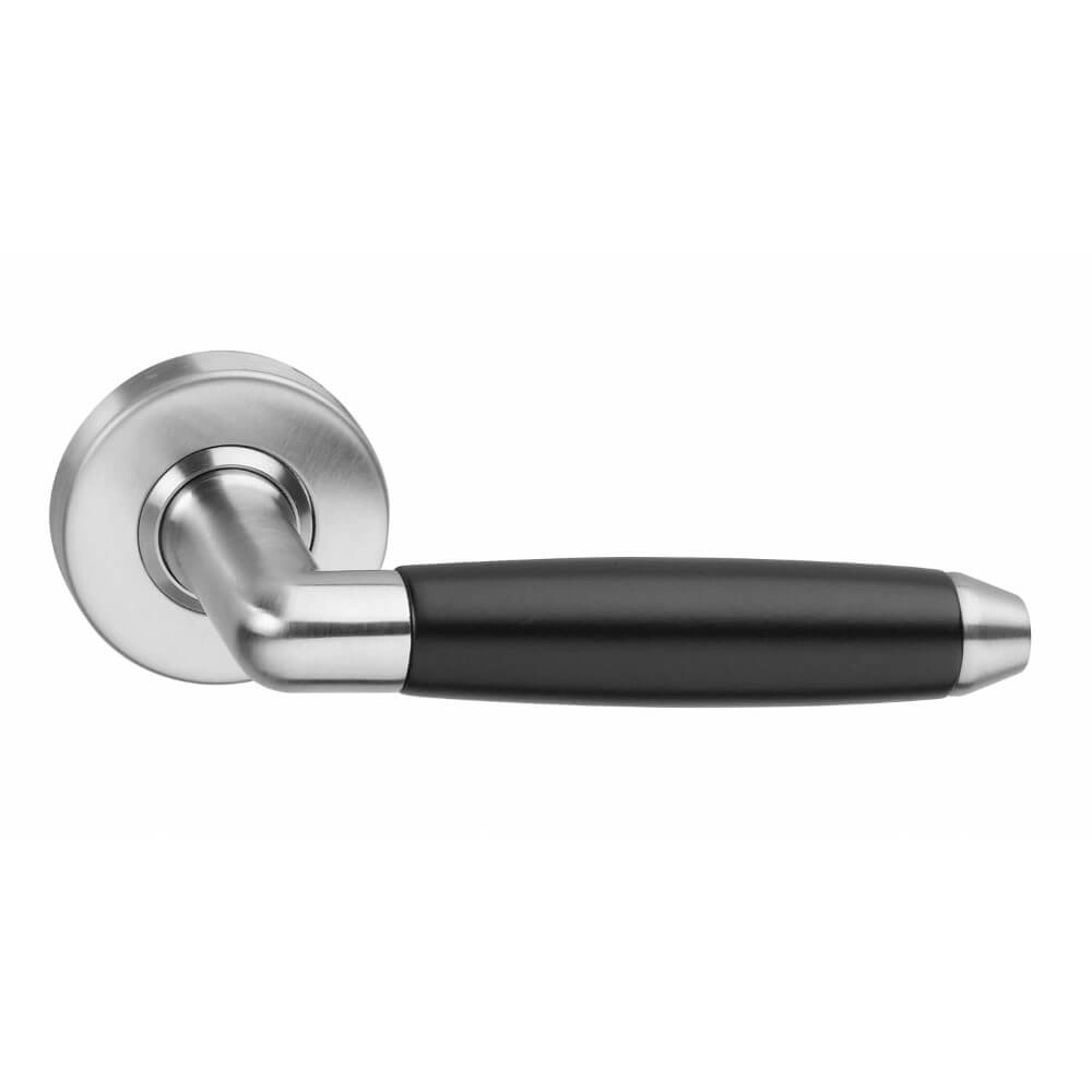 Moderne deurklink Combi geveerd RVS