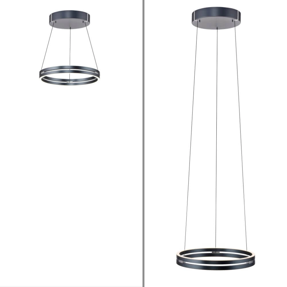 Strakke hanglamp Pure E-Loop grijs Paul Neuhaus 4012248372258