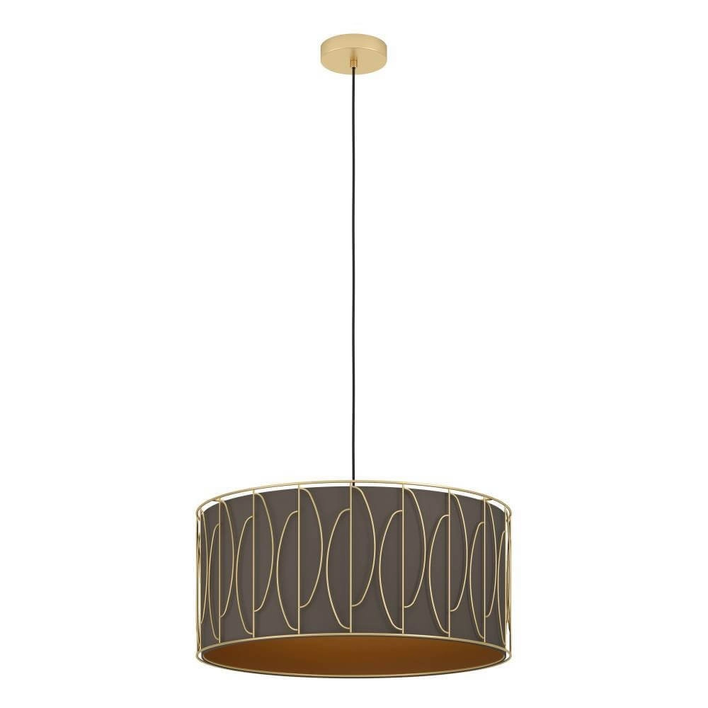 Moderne hanglamp Corojal cappuccino met goud