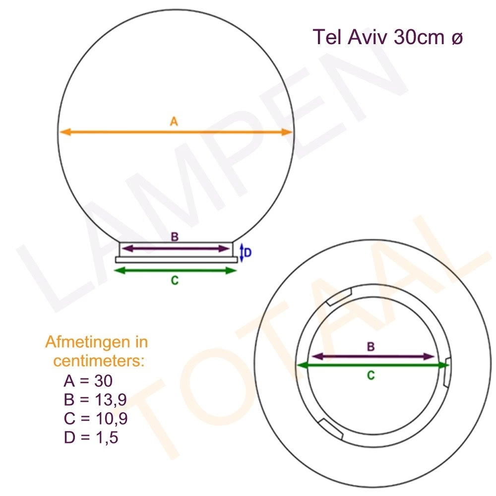 Bol lamp Tel Aviv 30 KS verlichting 8714732371308