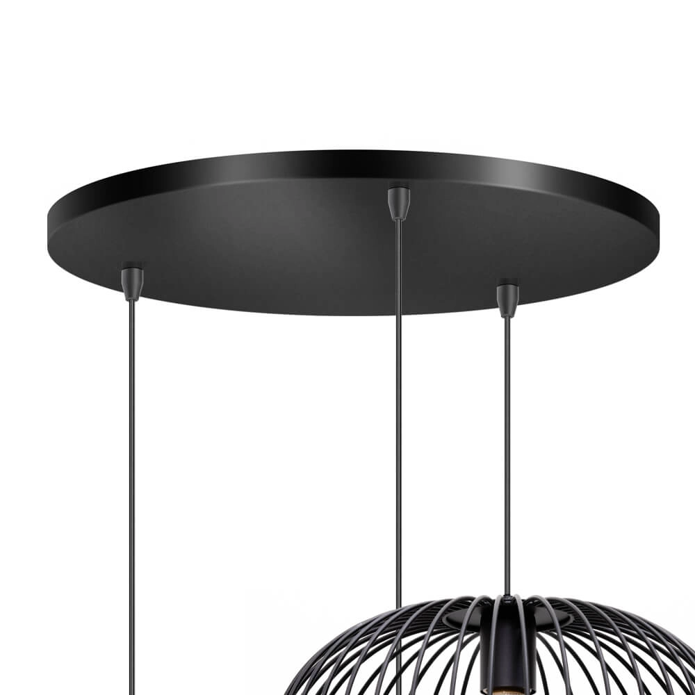 Draad hanglamp Wire 2 3-lichts zwart ETH 8720195302001