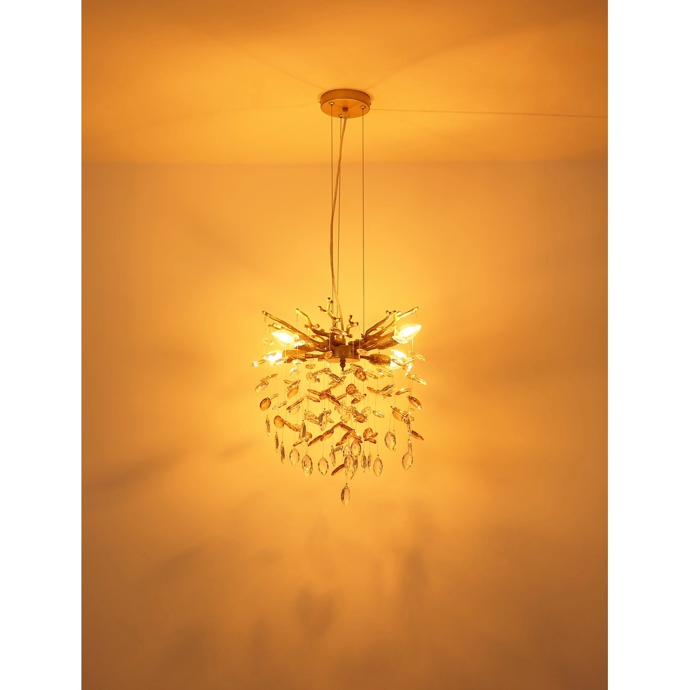 Hanglamp Queena goud Ø 40cm Globo 9007371525676
