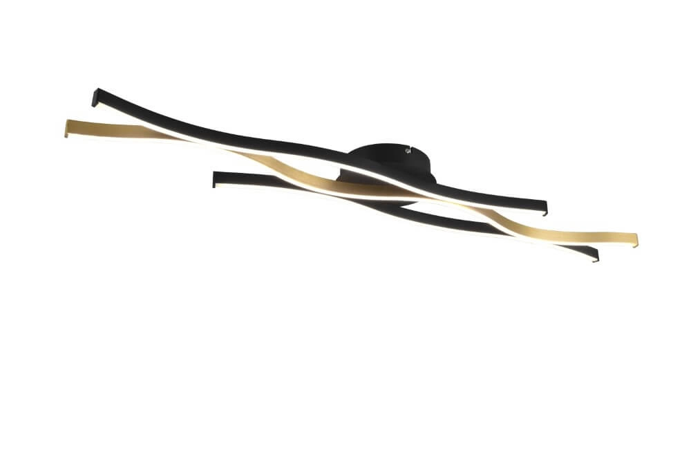 Plafondlamp Blaze zwart met goud