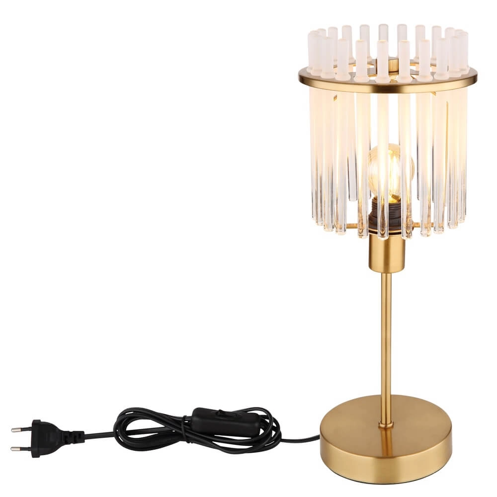 Gouden tafellamp Gorley met glas Ø 15cm Globo 9007371449811