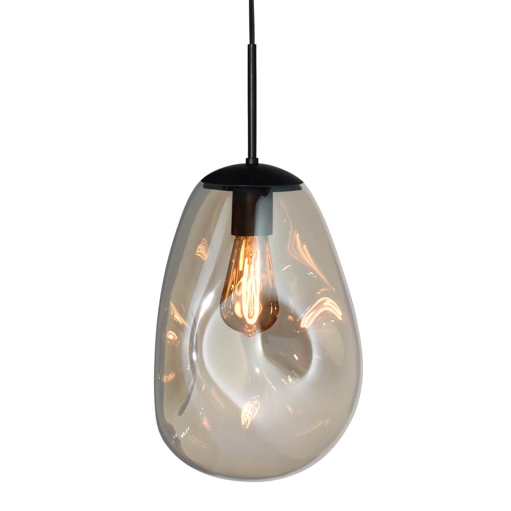 Hanglamp Lava 1x goud glas Ø 22,5cm