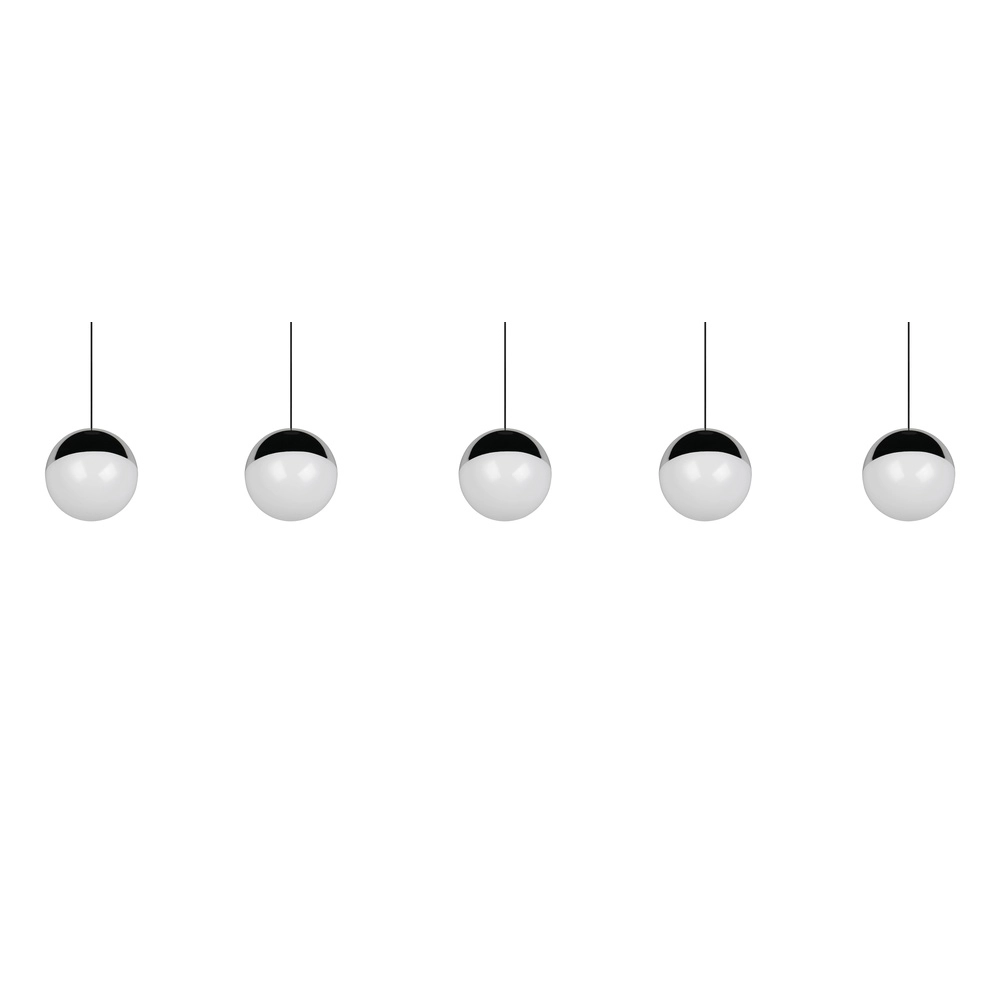 5-lichts hanglamp Senta chroom Trio 4017807685855
